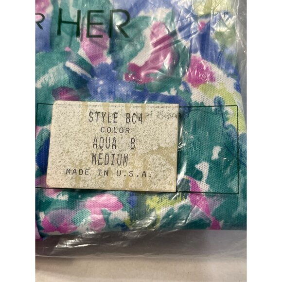 Vintage 60/70s Womens Floral Short Sleeve Blouse Size Medium Polyester USA - Picture 7 of 9